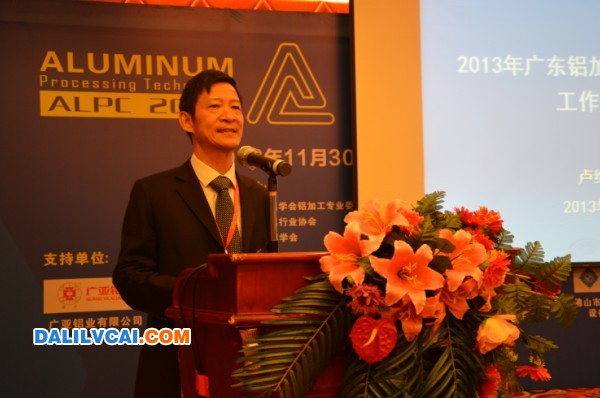 廣東省有色金屬學(xué)會鋁加工專業(yè)委員會主任委員盧繼延作《2013年度工作報告》